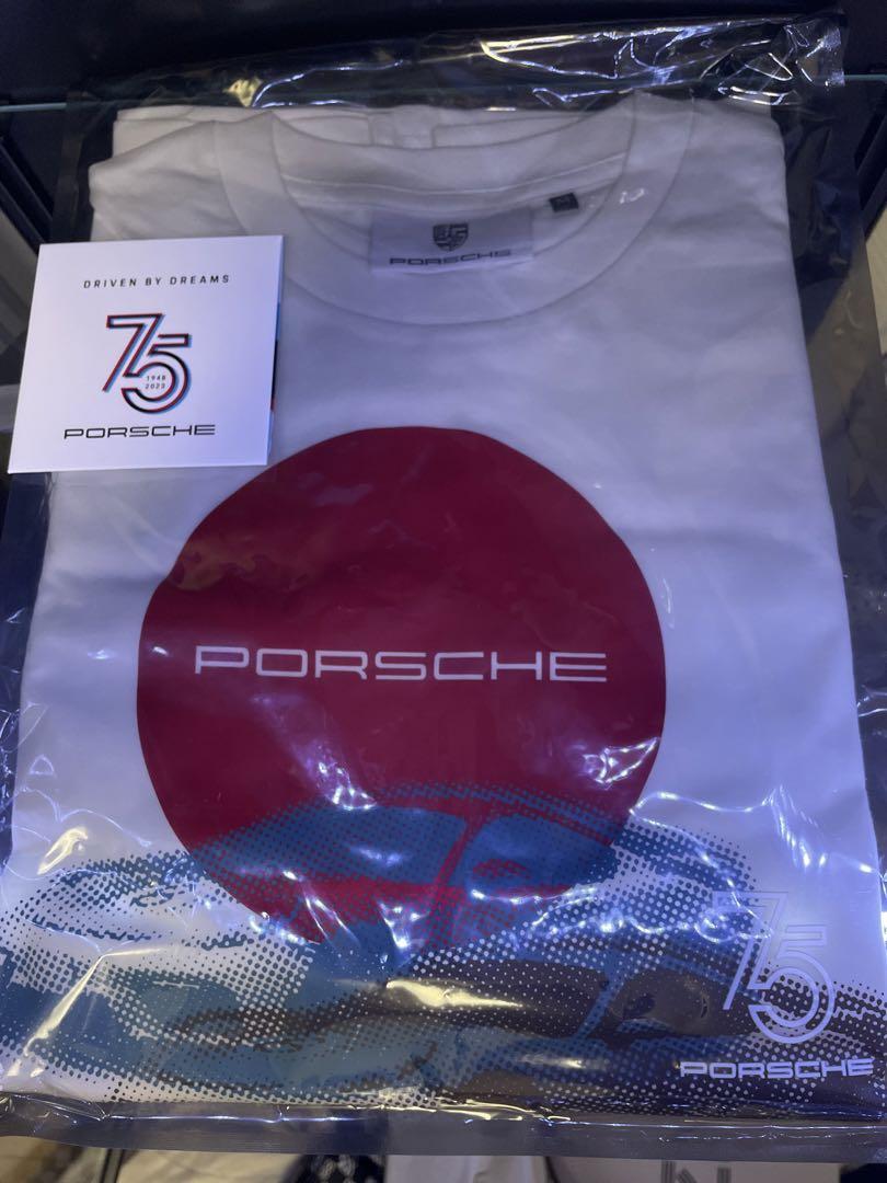 【新品/非売品】ポルシェ 75周年 ノベルティ 日本限定 来場記念品 Tシャツ M　OR　Lサイズ_Mも在庫有ります。