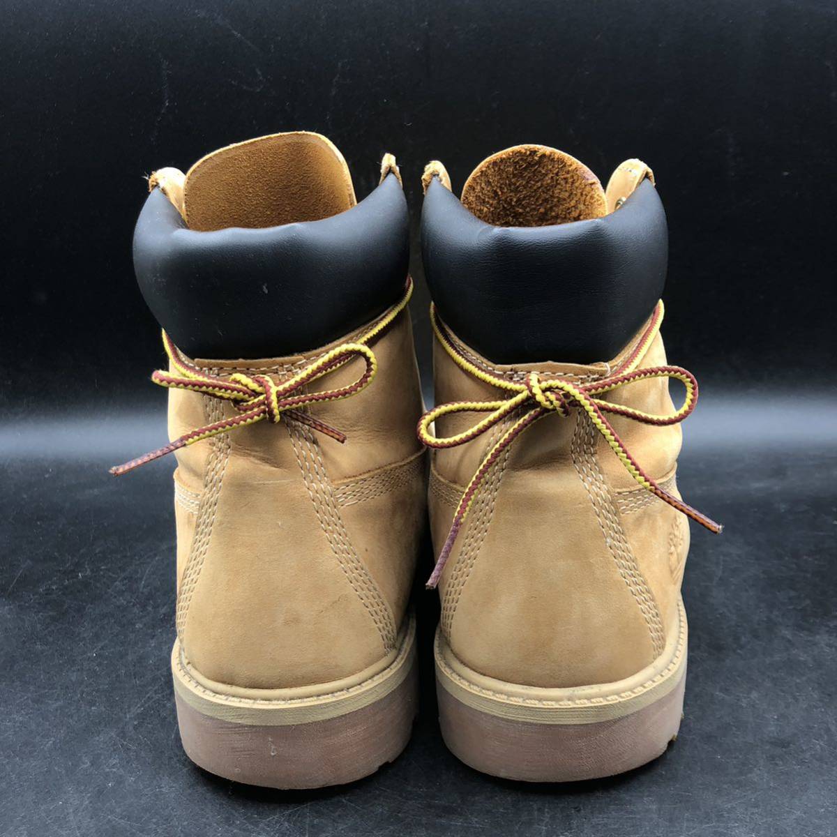 M2009 良品 Timberland ティンバーランド 6インチ プレミアム ウォータープルーフ ブーツ ジュニア US7/25.0cm ウィート ヌバック TB012909_画像7