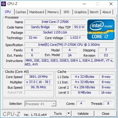 INTEL LGA1155 i7-2700K 3.50GHz SR0DG 即決! 45_025_画像2