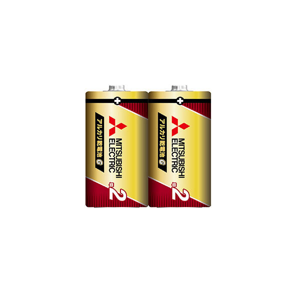 単2アルカリ乾電池 単二乾電池 三菱 日本製 LR14GR/2S/0862 2個組ｘ５パック/卸_画像1