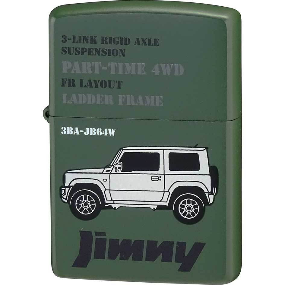ジッポー スズキ ジムニー JIMNY JB64W JB64W 四駆 マットラッカーグリーン＆ギフトボックスセット（オイル＋フリント+BOX）/送料無料
