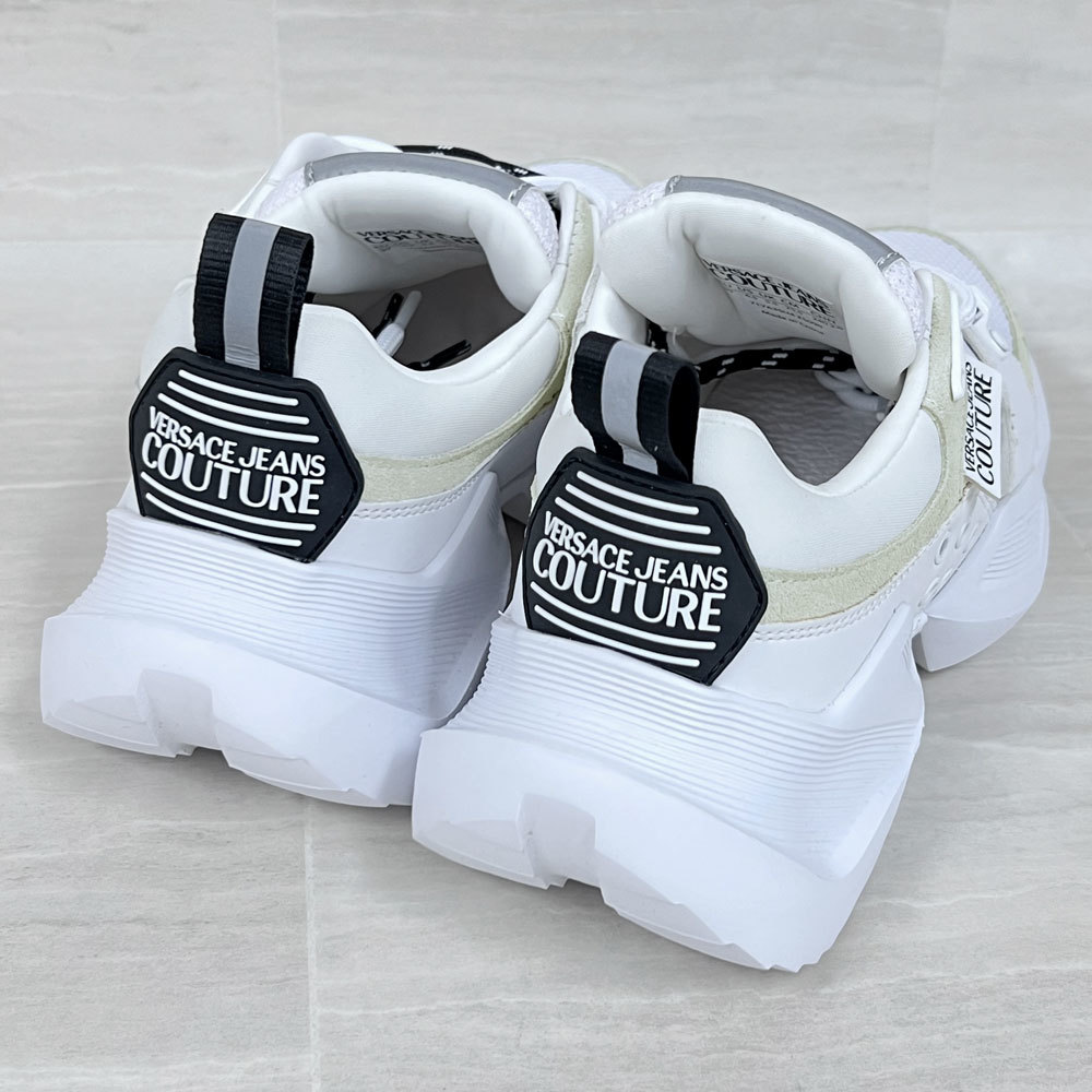  outlet! Versace jeans kchu-ru new goods sneakers 71YA3SU4 ZS090 003 41 white shoes bell search free shipping 