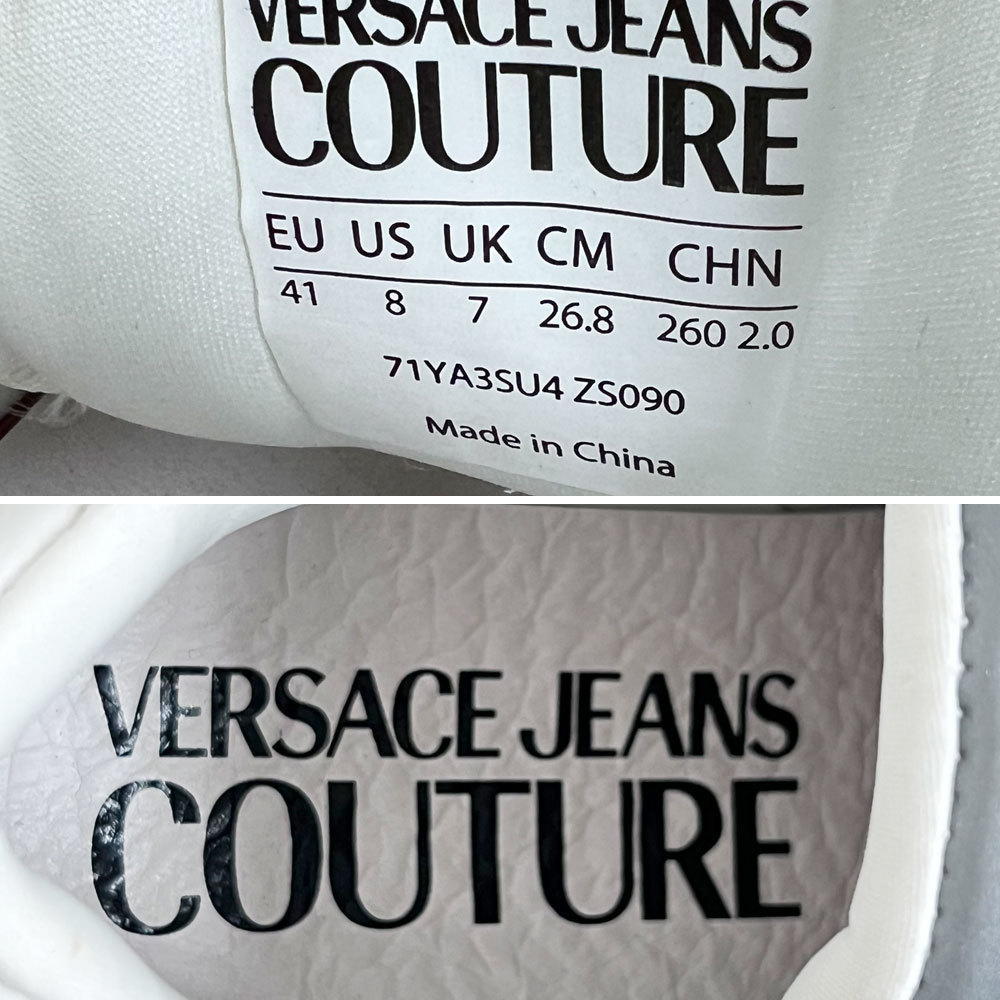  outlet! Versace jeans kchu-ru new goods sneakers 71YA3SU4 ZS090 003 41 white shoes bell search free shipping 