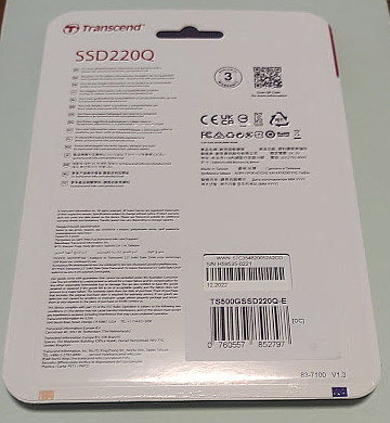 ●新品Transcend 内蔵SSD 500GB　TS500GSSD220Q●_画像2