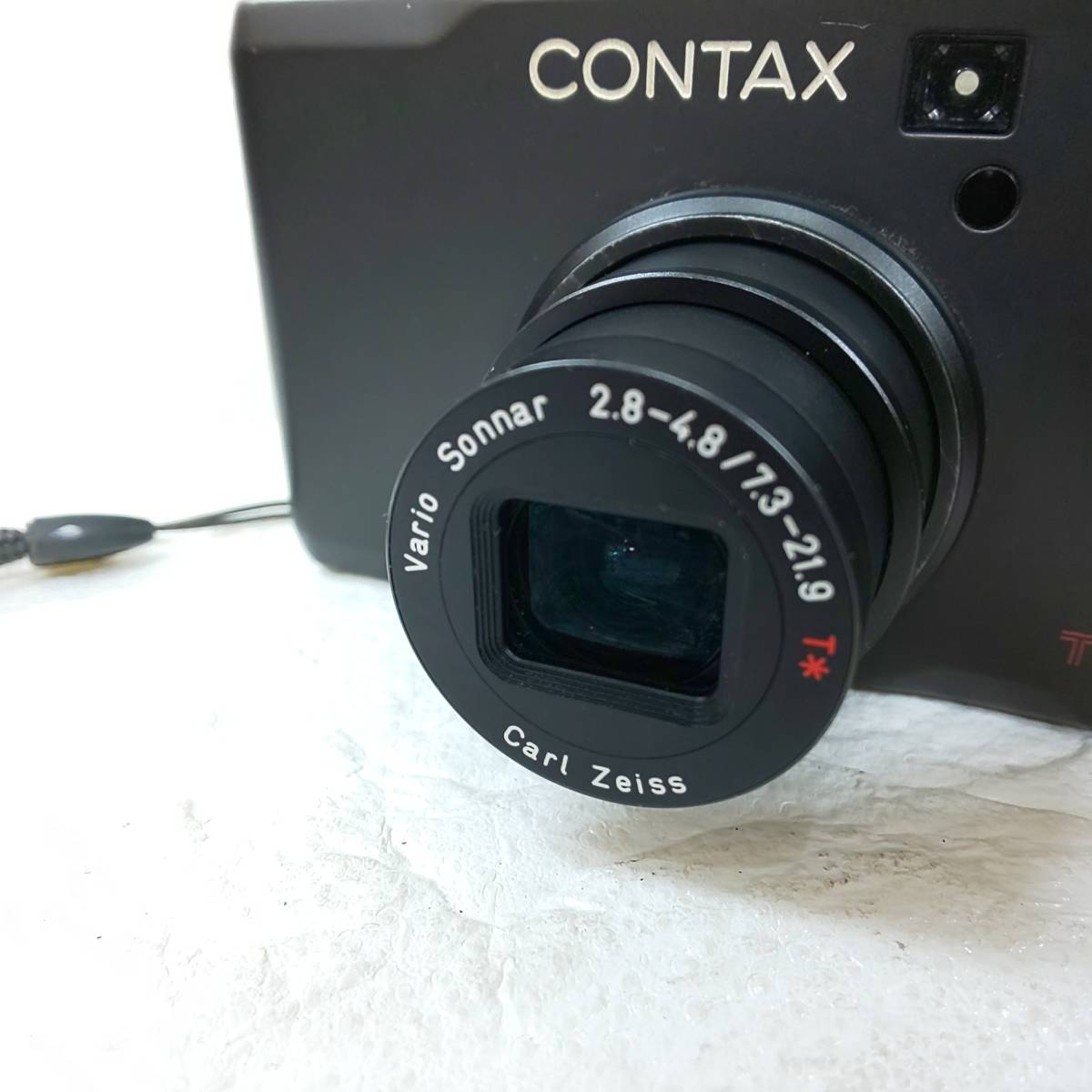 ◎コンタックス◎CONTAX TVS DIGITAL ブラックボディ デジタルカメラ / Carl Zeiss Vario Sonnar 7.3-21.9mm 1:2.8-4.8 T* 中古現状 即発送_画像6