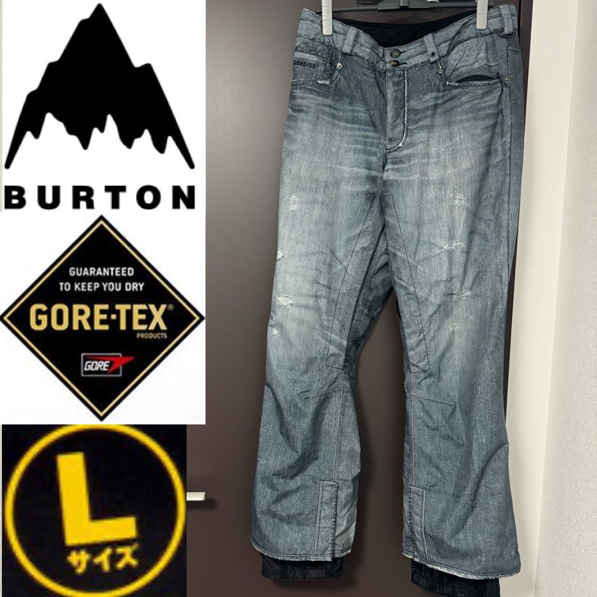 Burton バートン Gore-Tex ゴアテックス パンツ ズボン デニム ジーパン ジーンズ ウェア ウエア スノーボード スノボ メンズ Lサイズ L_画像1