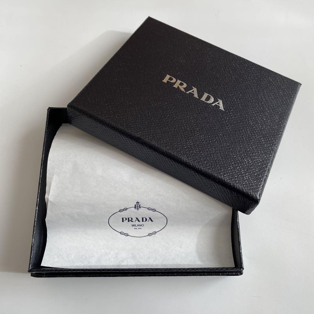 【未使用級★箱付き】PRADA プラダ 二つ折り財布 サフィアーノレザー コンパクト 札入れ 小銭入れ カード入れ ゴールド金具 1ML522_画像10