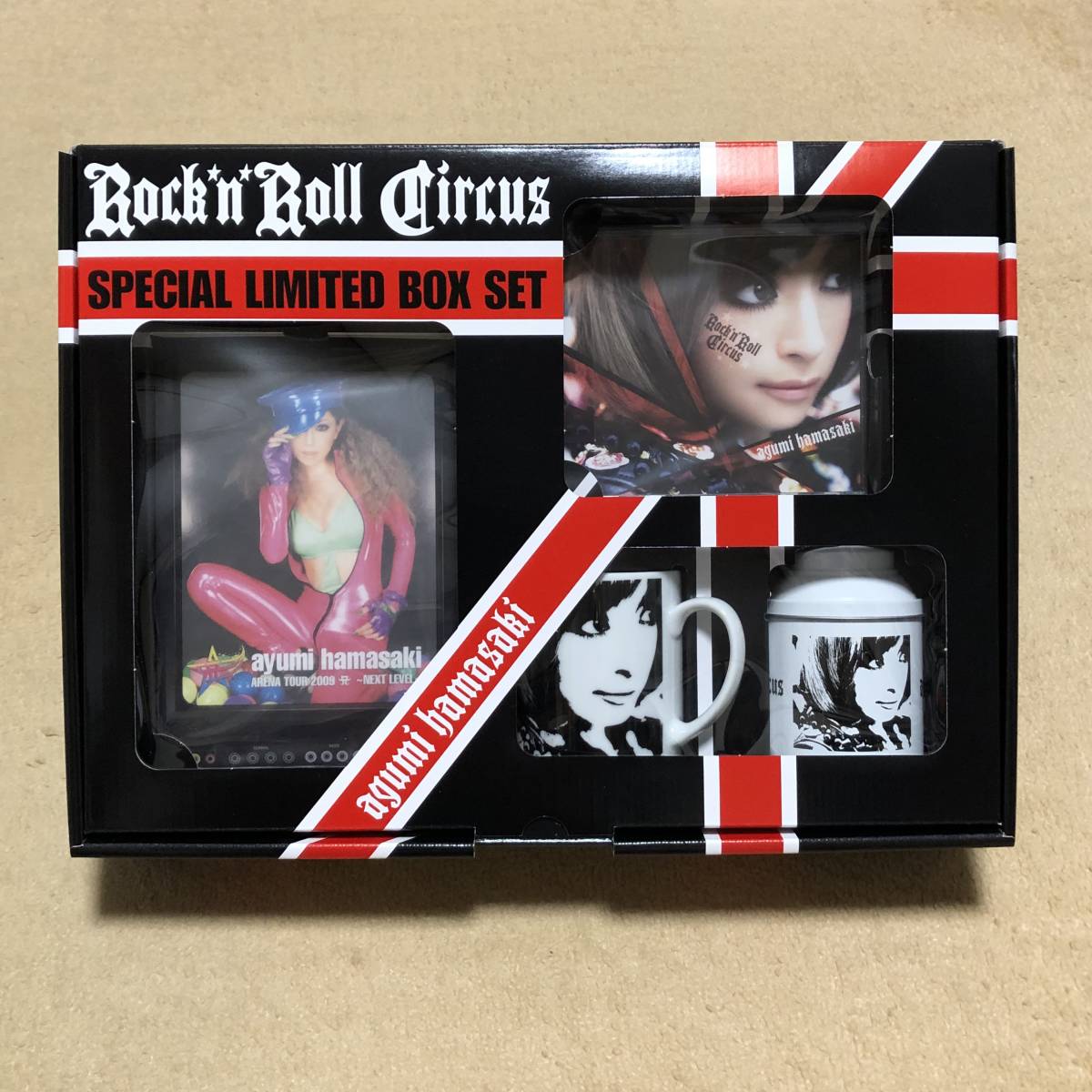 浜崎あゆみ　Rock'n'Roll Circus　SPECIAL LIMITED BOX SET　完全数量限定　未使用　★★送料込み★★　DVD　CD　マグカップ　紅茶缶_画像2