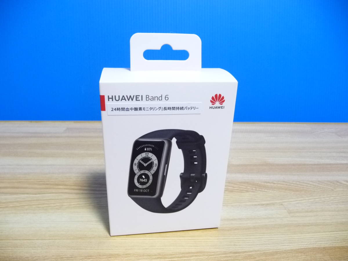 ◆新品未開封 HUAWEI ファーウェイ スマートウォッチ BAND6/BLACK [スマートバンド Band 6 ブラック/睡眠ストレス等モニタリング] 