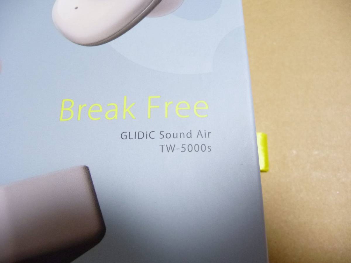 ◆新品未開封 GLIDiC (ソフトバンク系列) 完全ワイヤレスイヤホンSB-WS55-MRTW/GD 【Sound Air TW-5000s シャンパンゴールド】保証付_画像5