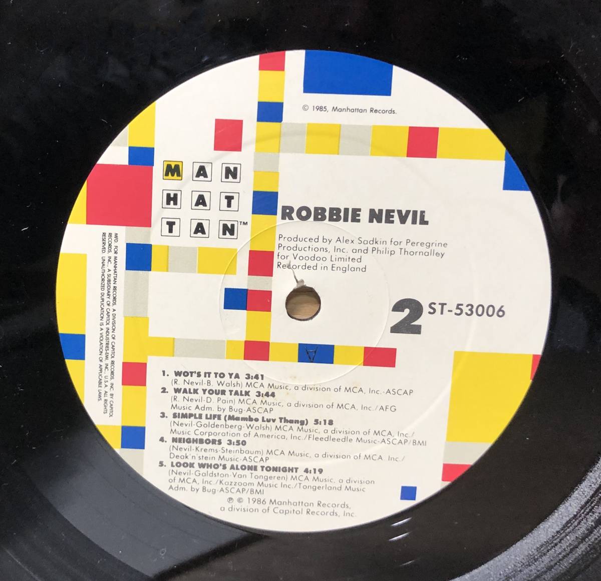 □□12-LP【12418】-【US盤】ROBBIE NEVILロビー・ネヴィル●ST_画像5