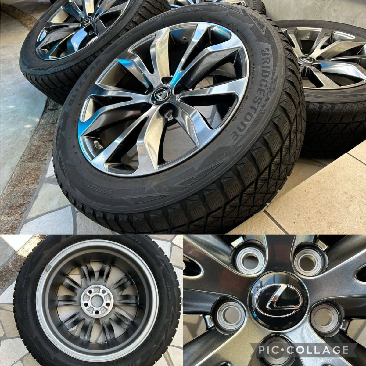 235/55R18インチ レクサス 純正 NX AGZ AYZ 10系 ハリアー RAV4 7.5J+39 5H-PCD114.3 BRIDGESTONE スタッドレス 4本セット_画像2