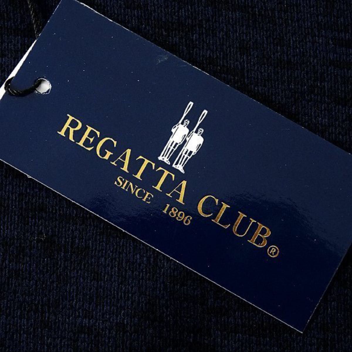 新品【REGATTA CLUB】レガッタクラブ裏起毛ハーフジップニットフリースL(ネイビー)メンズプルオーバー