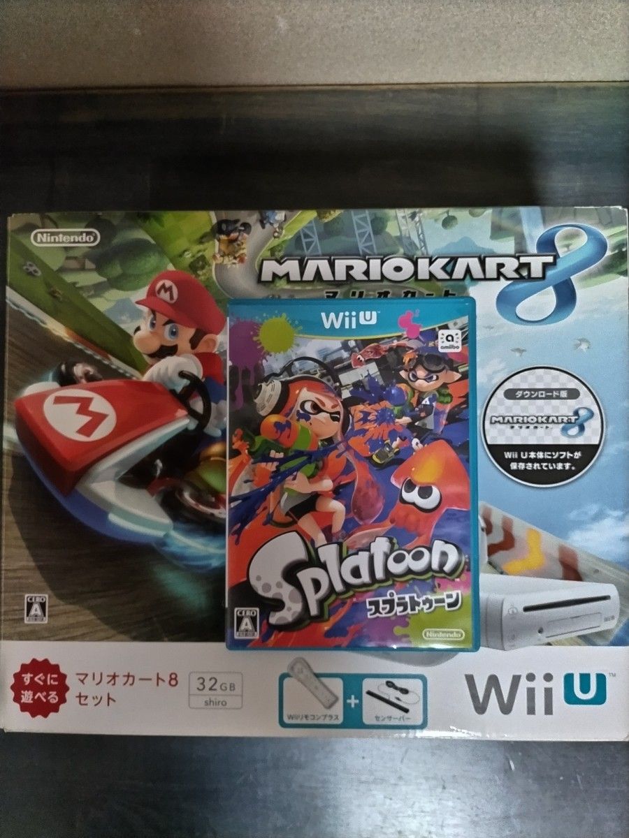 Wii U すぐに遊べる マリオカート8 セット シロ　32GB+スプラトゥーン　ソフト