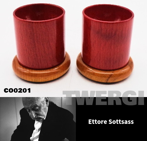 ＜Sottsass Collection＞当時物アレッシィTwergiシリーズ＿木製エッグカップ①＿エットーレ・ソットサス