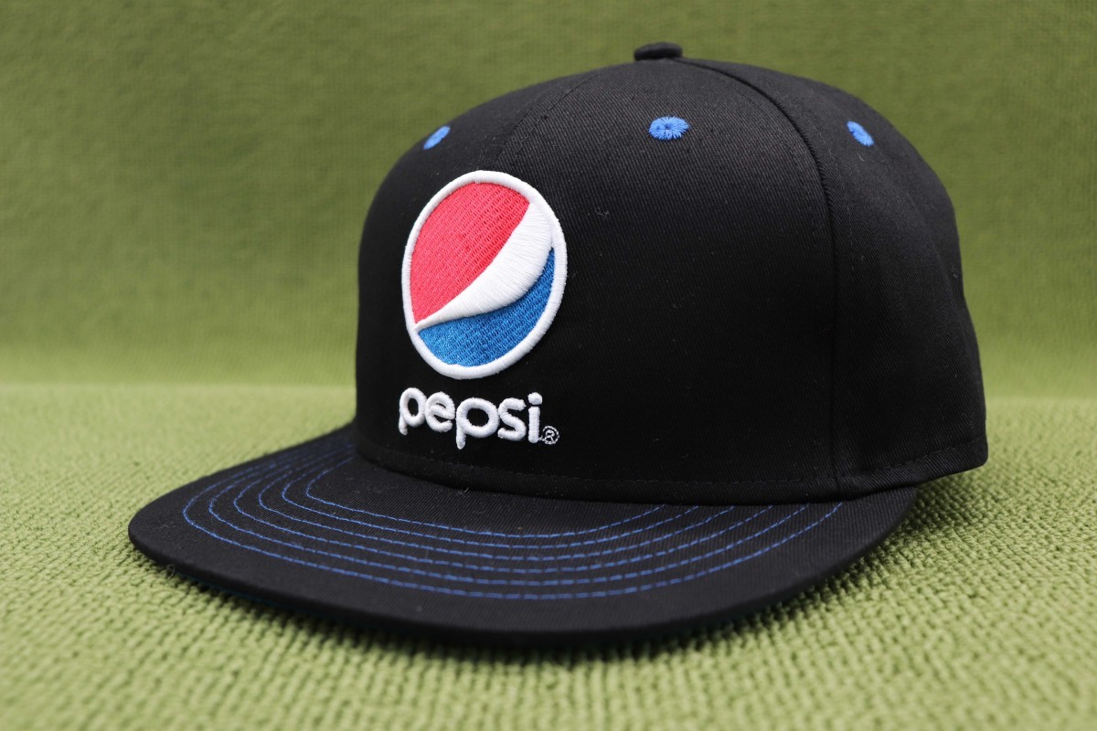 新品US物 PEPSI-COLA ペプシコーラ キャップ 帽子 SNAPBACK フリーサイズ ブラック 黒 コットン 管理No4Fa_画像1