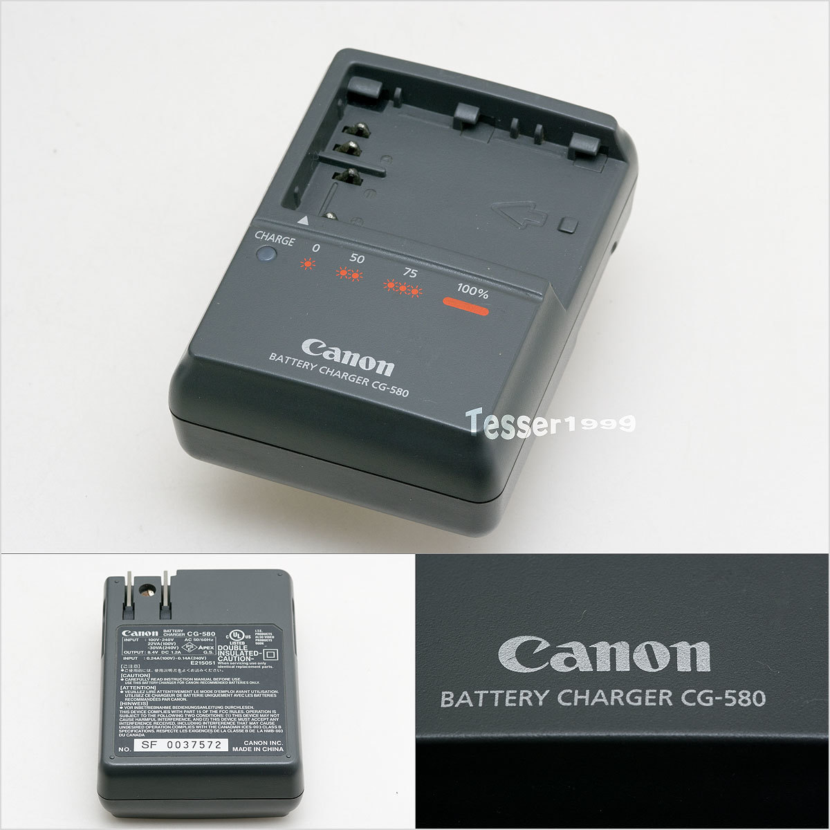 Canon 純正 充電器 CG-580 (バッテリーパックBP-511/BP-512/BP-511A/BP-514用) [1217]_画像1