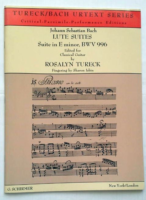 【中古輸入楽譜】バッハ リュート組曲 Bach,Lute Suites in E minor BWV996 ROSALYN TURECK【送料無料】_画像1