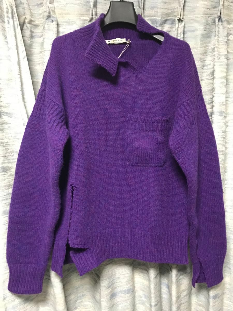 48 新品 20AW MARNIマルニ デストロイ ダメージ タートルネック 48 新品 20AW MARNIマルニ デストロイ ダメージ タートルネック