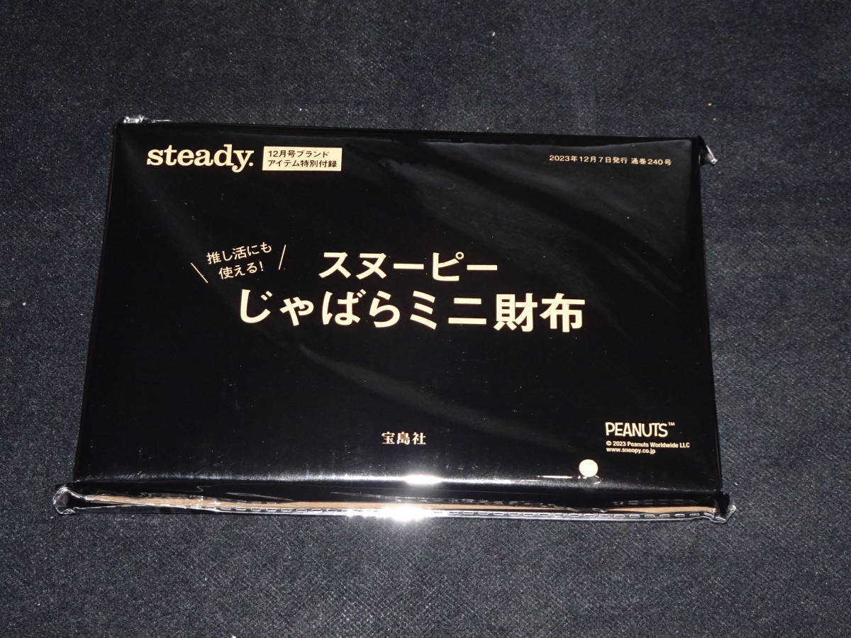 steady. (ステディ) 2023年 12月号付録 スヌーピー じゃばら ミニ財布_画像1