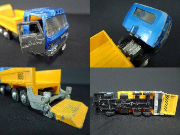 X813 Yonezawa Toys ダイヤペット コンテナ車 ショベルカー いすゞトラック 工事車両コレクション 重機 ミニカー4台セット 当時物 /60_画像7