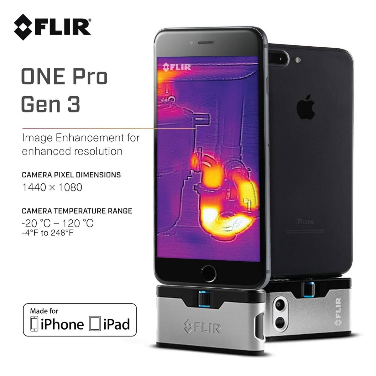 infra-red rays Thermo graph .-FLIR ONE Gen3 iPhone/iPad for Thermo camera 4800 pixel 435-0004-03 MSX function simple . and mobile .. exist temperature appraisal 