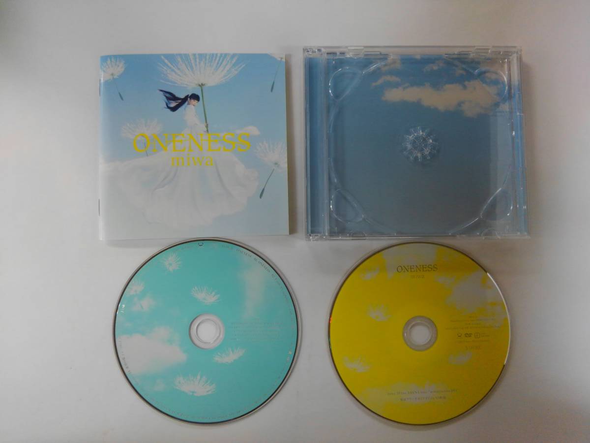 万1 10406 miwa/ONENESS ［CD+DVD］三方背ケース仕様 ※三方背ケース裏に汚れあり_画像3