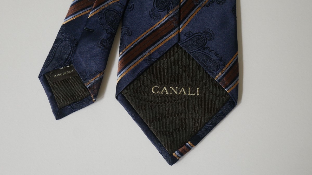 美品【CANALI カナーリ】USED ブランドネクタイ/m123-GG10-16-20_画像4