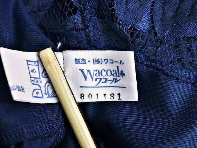 CY6-097◇/Wacoal/ワコール♪NBF*シックなネイビー*大人かわいいスリップ【インボイス対応店】※一番安価で送料はゆうパケット210円♪_画像4