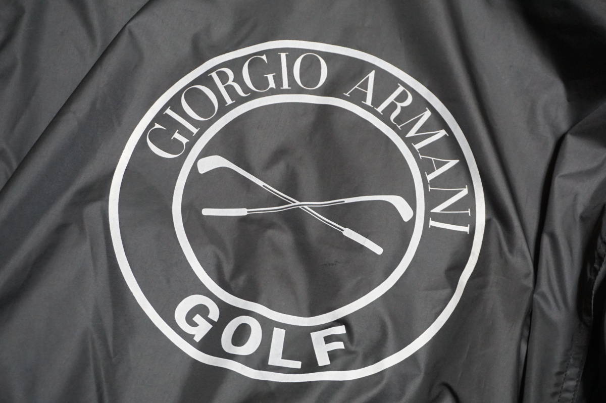 11260/ アルマーニ ゴルフ『 スポーティ・エレガンスという最高級のウエアを纏う 』 GAビックロゴ スイングトップ 収納フード付 ブルゾン