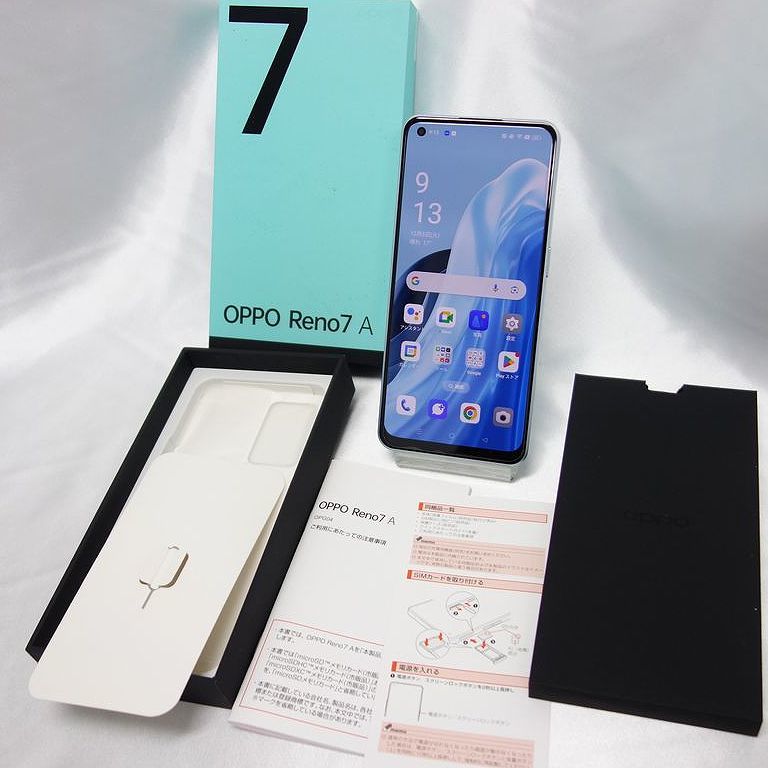 美品 SIMフリー Oppo Reno7 A OPG04 128GB ドリームブルー 送料無料 ジャンク 訳あり_画像1