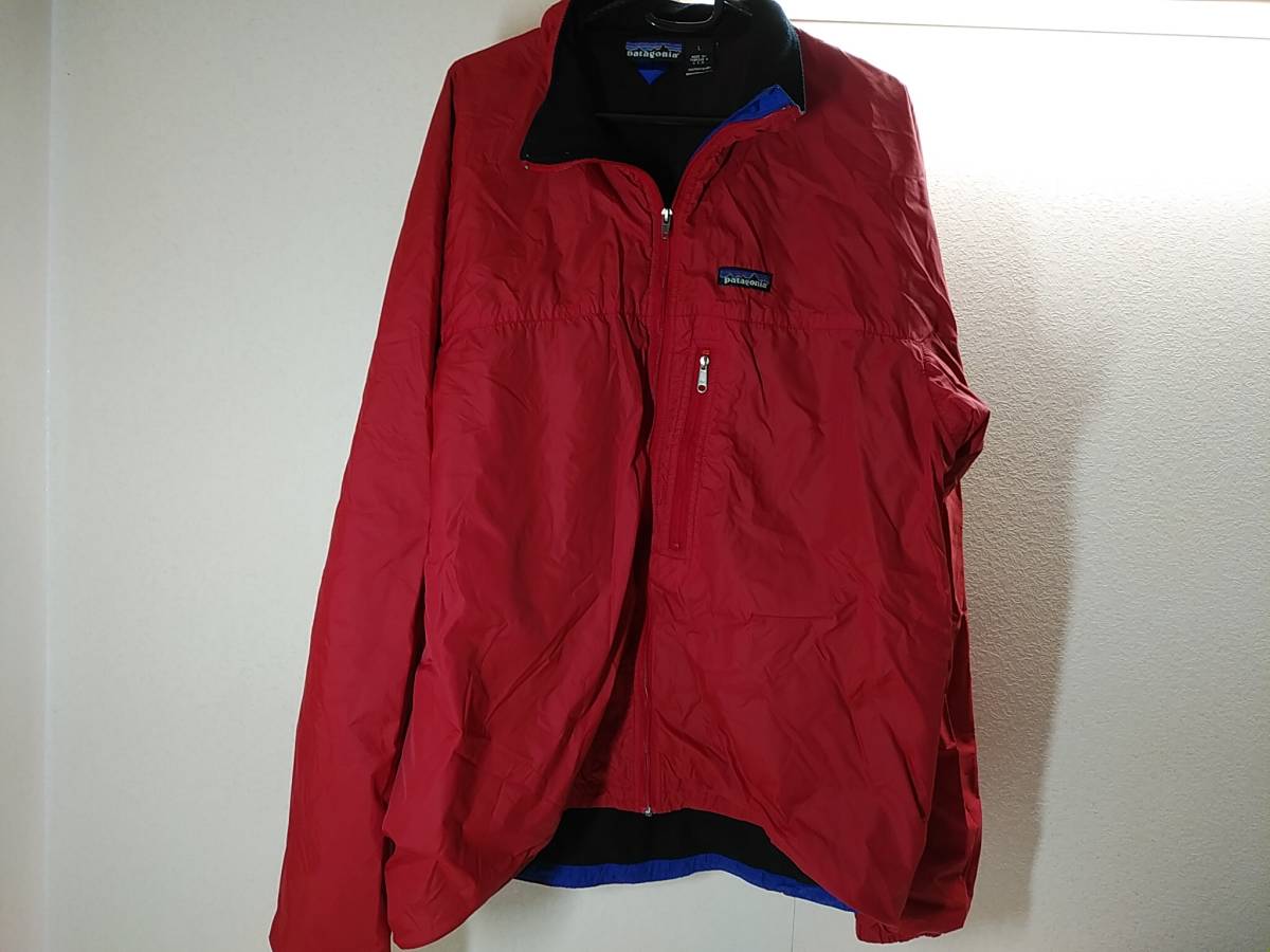 着用回数が少ない美品★vintage★アメリカ製★patagonia★パタゴニア★ナイロンブルゾン★赤　Lサイズ_画像2