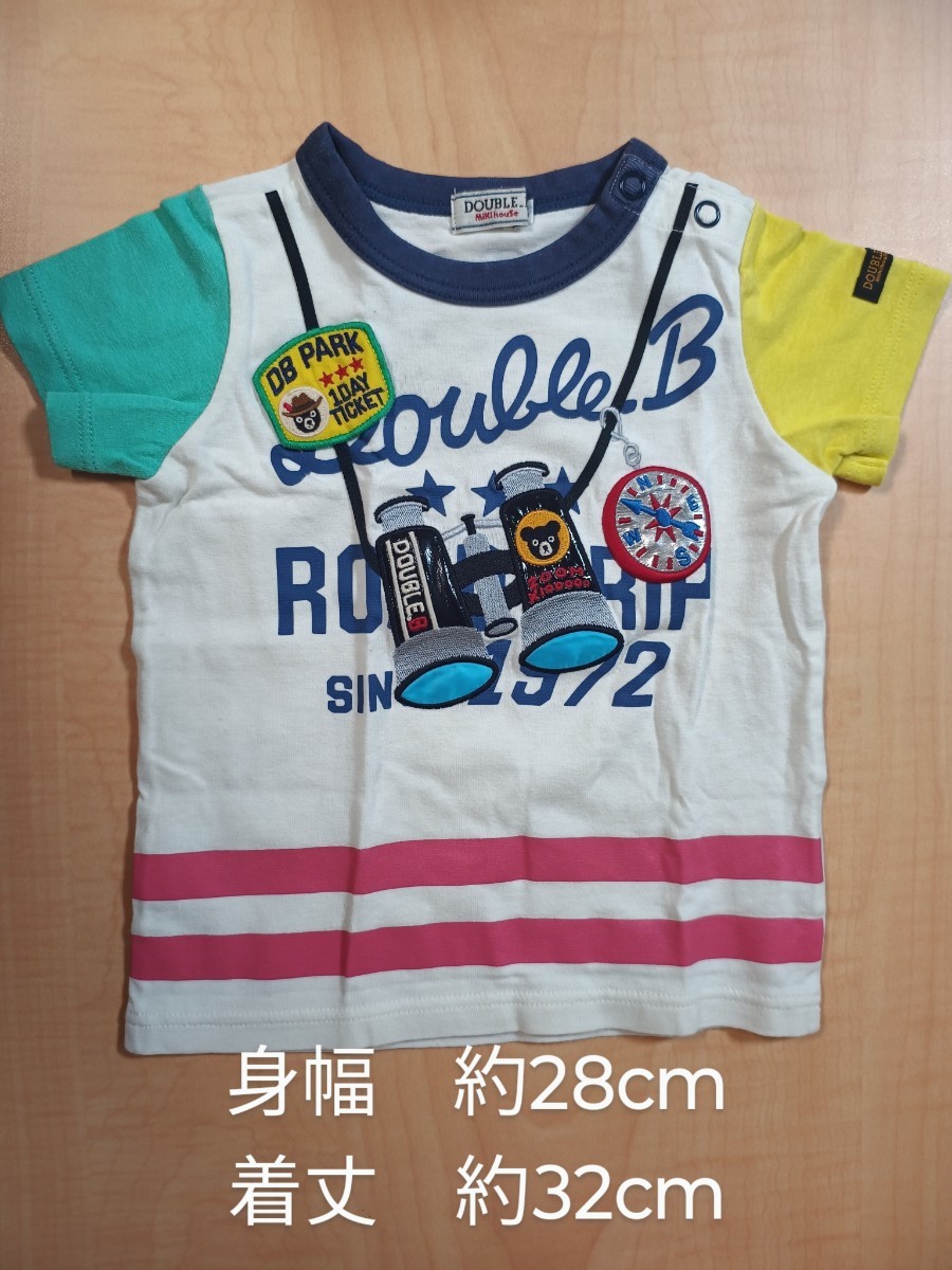 [ продажа комплектом ] Miki House baby Kids 80 размер [ футболка × рубашка × рубашка-поло × шорты комплект ]