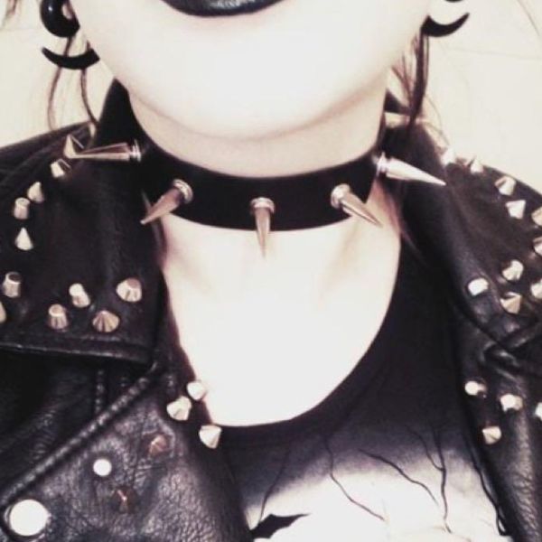  leather choker togetoge ground . series bread Crocs pie k necklace black accessory unisex Live cosplay [65-01-03]