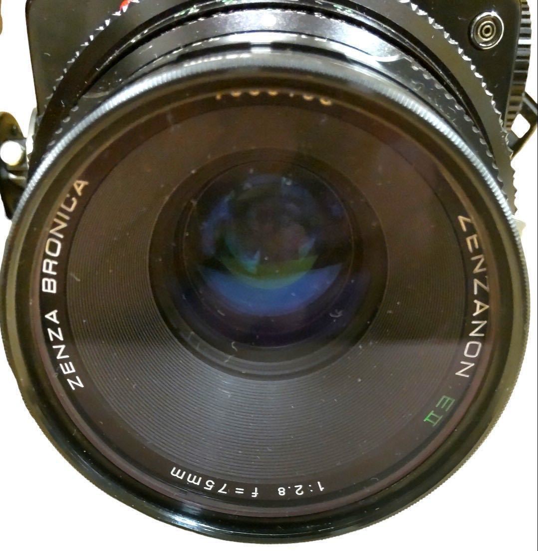 【ヴィンテージ】ZENZA BRONICA ゼンザブロニカ ETR S AE-Ⅱファインダー　ZENZANON 75mm F2.8　62mm L-1B 動作未確認　現状品　ジャンク_画像6