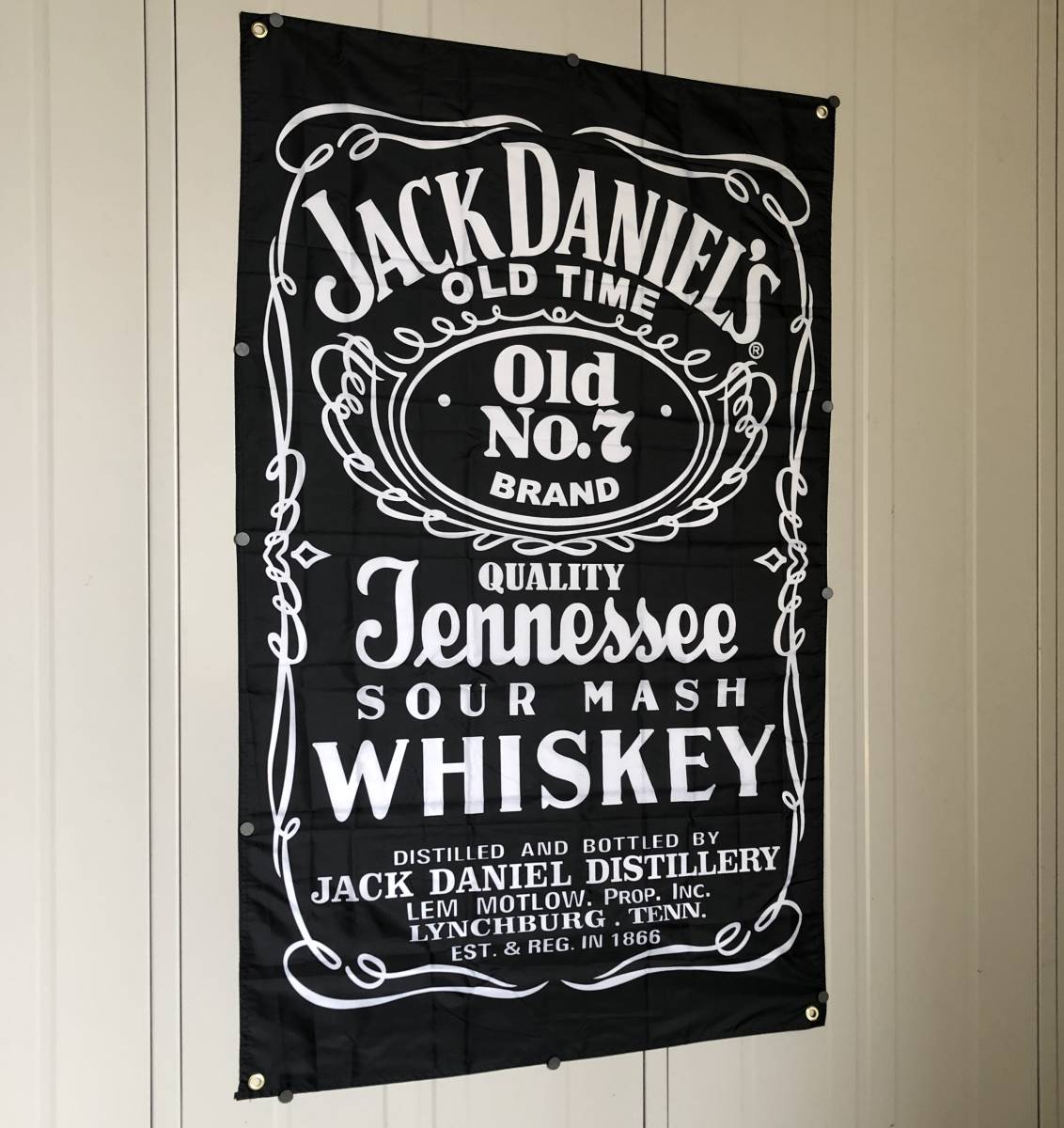 ★室内装飾仕様★ JACK DANIEL’S ジャックダニエル旗 J02 インテリア ガレージ雑貨 アメリカ雑貨 パブグッズ バ_画像3