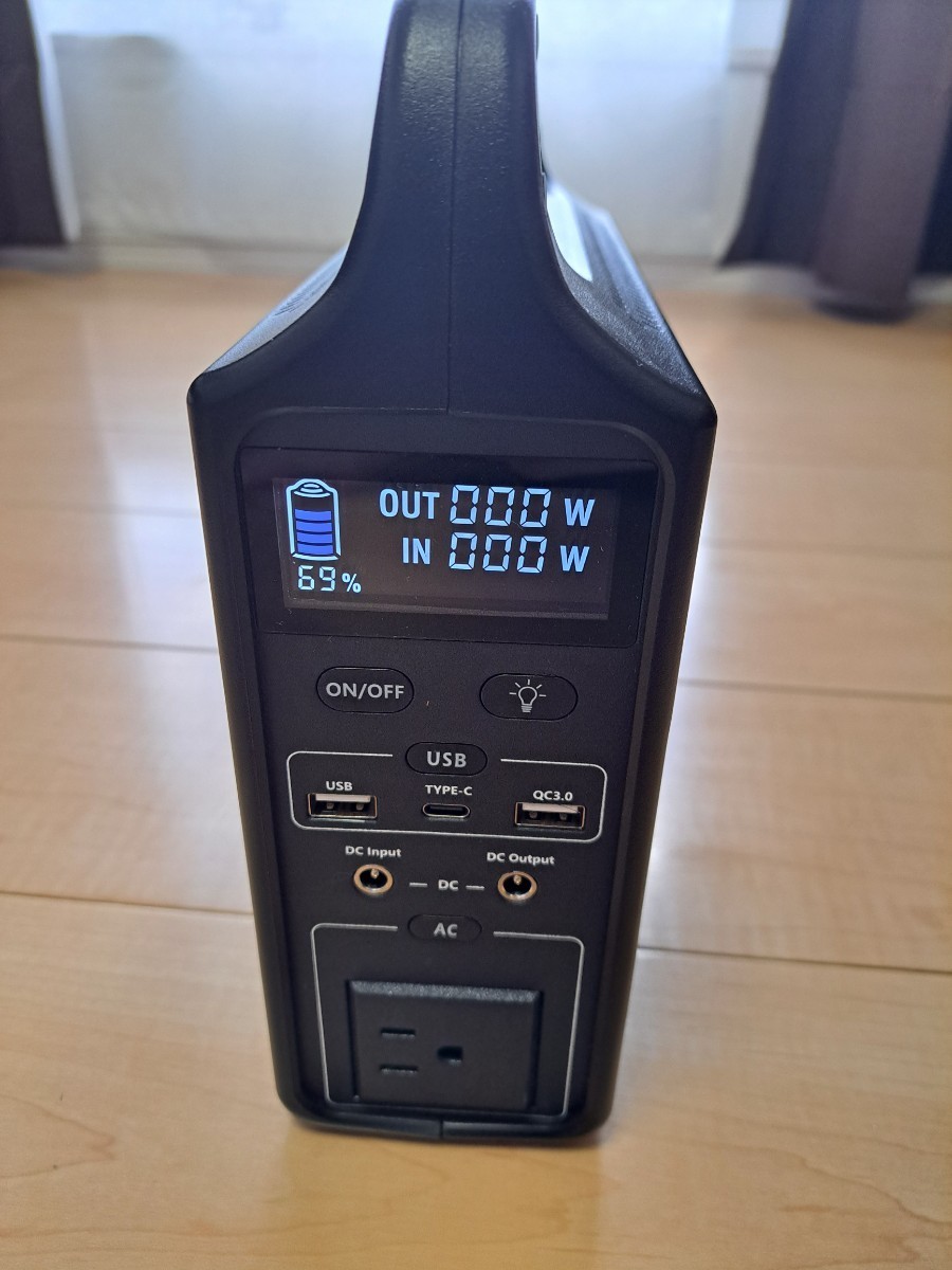 試し使用のみ　AIWOLL ポータブル電源 280wh AC300W 純正弦波 未記入保証書付き　EVOPOWと同メーカー_画像2