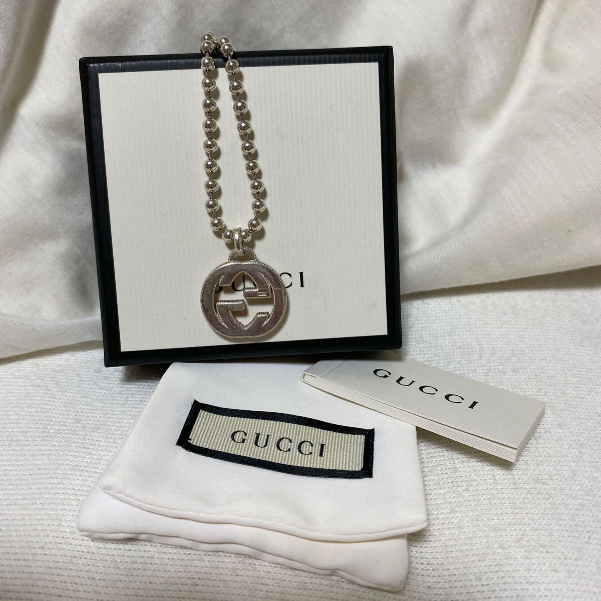 GUCCI グッチ シルバー 925 インターロッキング Gネックレス GUCCI グッチ シルバー 925 インターロッキング Gネックレス