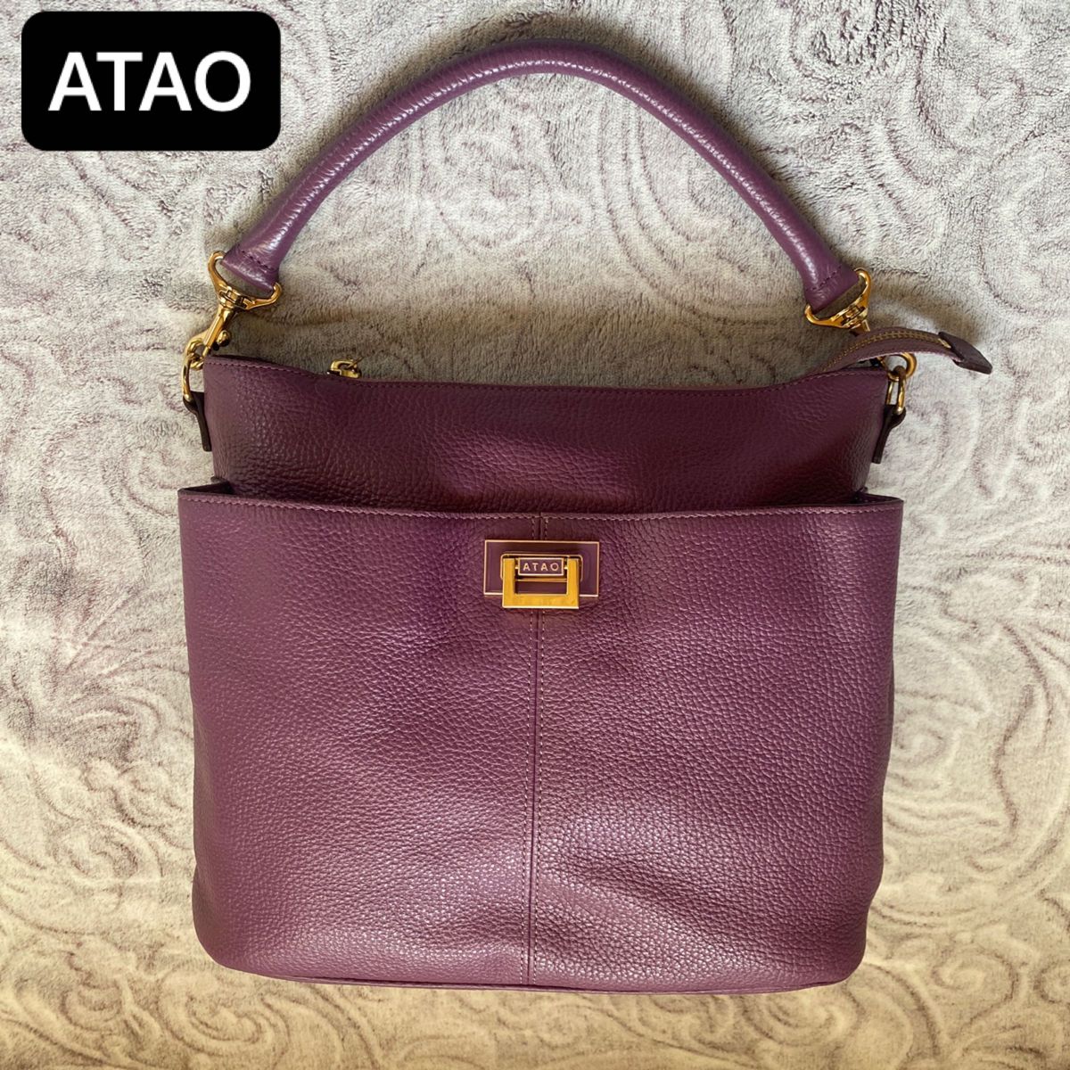 アタオ/ATAO 本革2wayバッグ ウィークエンド/Weekend 美品 アタオ/ATAO 本革2wayバッグ ウィークエンド/Weekend 美品