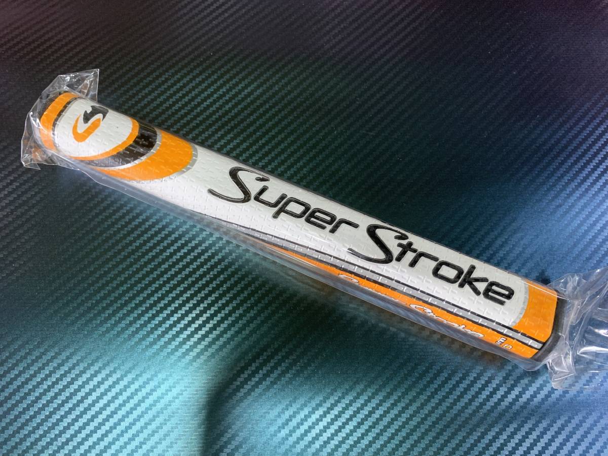 SuperStroke 3.0 太目 ゴルフパターグリップ 衝撃吸収 粘着性 滑り止め ★オレンジ/ホワイトの画像1