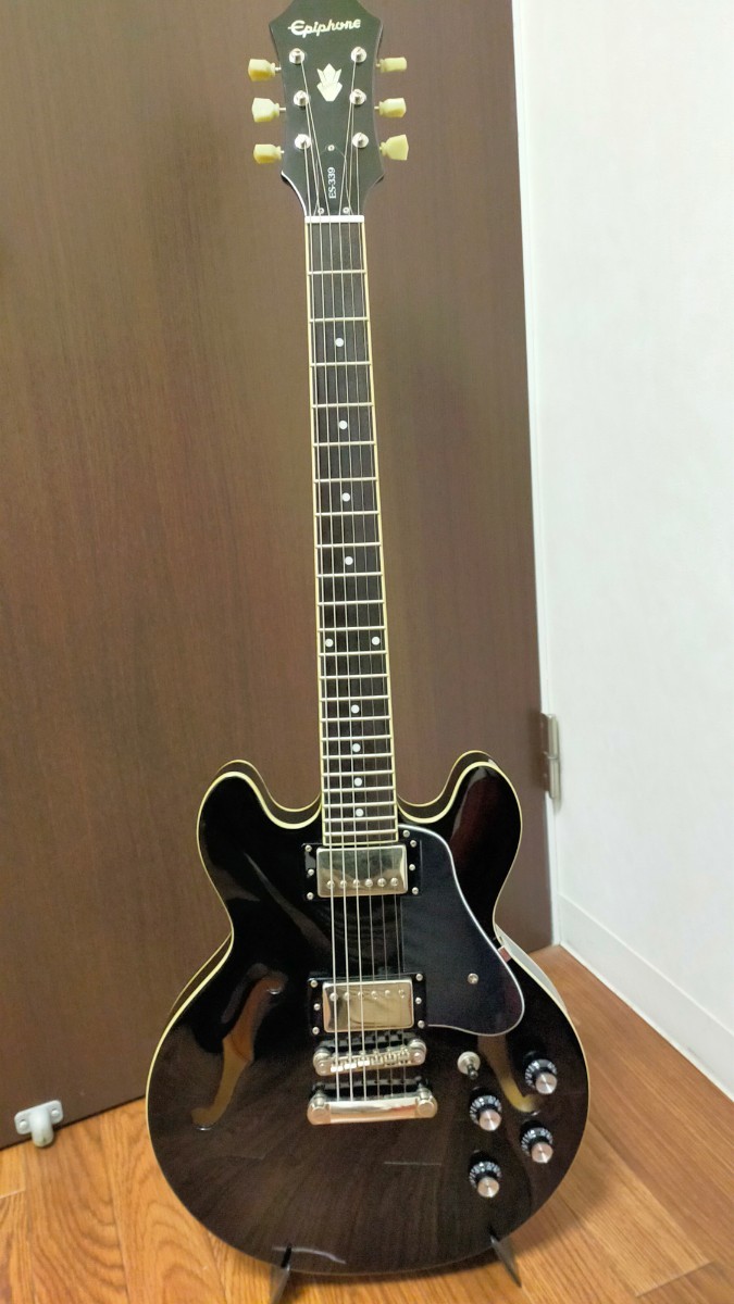 中古良品　Epiphone es-339　Ebony MOD エピフォン　Gotoh ロックペグ オレンジドロップなど_画像1