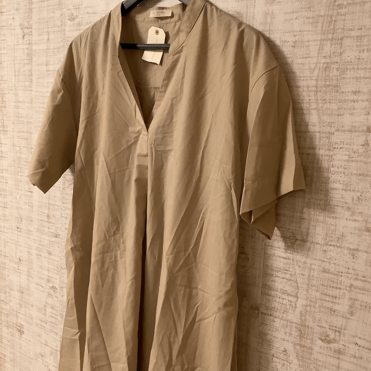 A127◇chocol raffine robe | ショコラフィネローブ　美品　ロングシャツ　ベージュ　サイズF_画像3