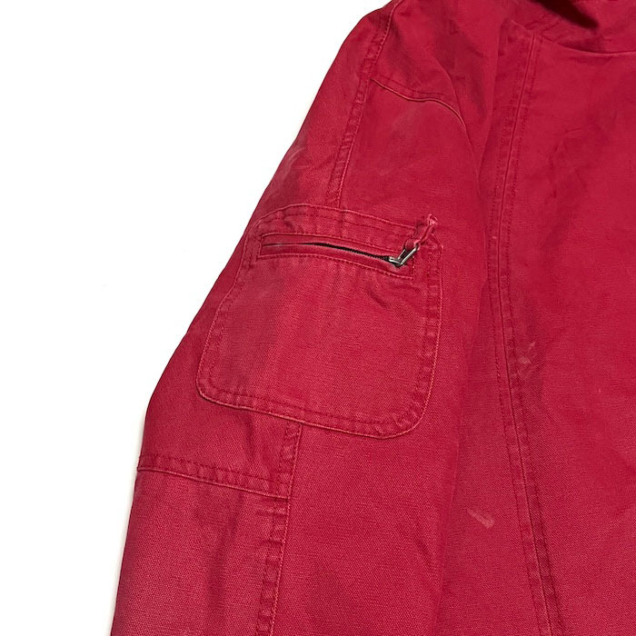 【送料無料】レア 90s-00s Mousqueton ダック地 Diagonal Zip 斜めジップ パーカージャケット vintage ユーロ古着_画像5