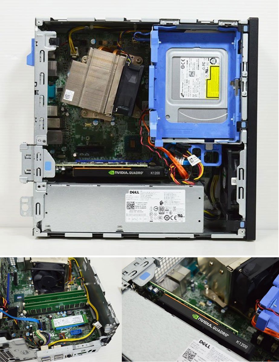 1130A Xeon E3 1270 v6 3.80GHz メモリ 64GB SSD 1TB NVMe Quadro K1200 ブルーレイ OSインストールUSB付属 DELL Precision TOWER 3420 SFF_画像7