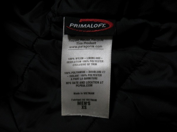 Patagonia Das Parka XSサイズ ダスパーカー ブラック プリマロフト ジャケット 中綿 84102 FA13 PrimaLoft_画像6