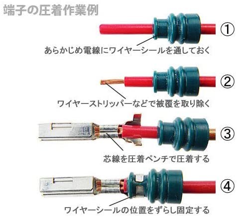 ☆正規品☆ 同時圧着ペンチ 防水型カプラー端子 防水端子 自動車 ターミナル用 0.2-2.0mm2対応 IWS-1424B_画像5