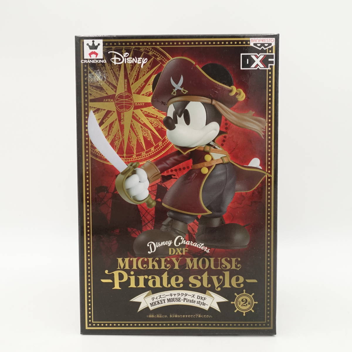 〇ディズニー DXF MICKEY MOUSE－Pirate style－ パイレーツミッキーマウスフィギュア赤コート＆ハット海賊/未開封/バンプレスト/2-2568の画像1