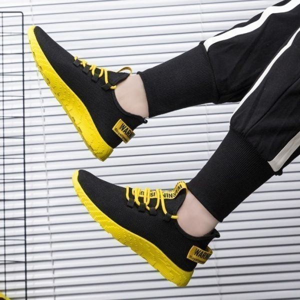 靴 【26.5cm】【黄】 ランニング3 メンズ スニーカー ウォーキング シューズ スポーツ フィットネスシューズ 運動靴
