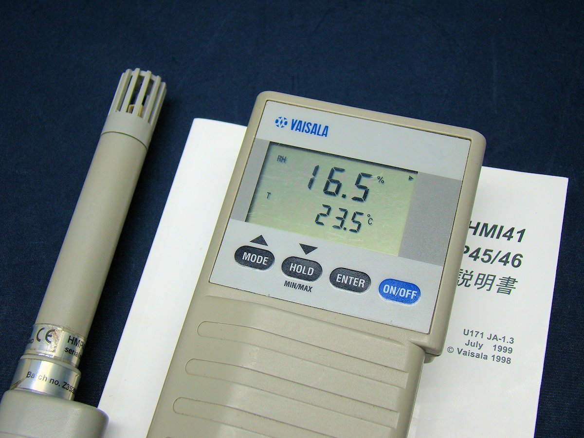 VAISALA ヴァイサラ HMI41 デジタルマルチ温湿度計 指示計 プローブ HMP41/45 温度計 湿度計 中古の画像2