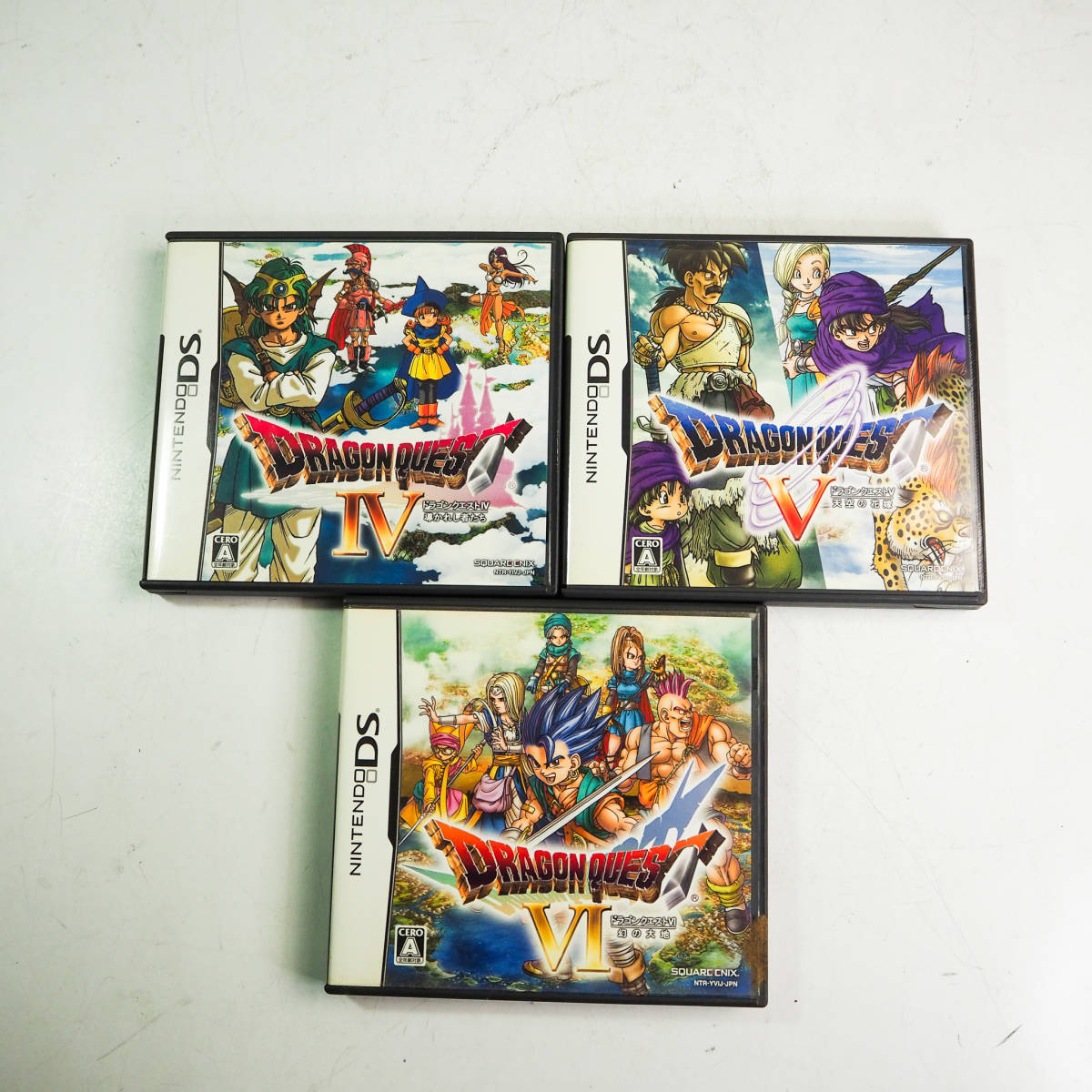 Nintendo ニンテンドー DS ドラゴンクエスト IV・V・VI 3点セット ドラクエ 導かれし者たち 天空の花嫁 幻の大地 4・5・6 K3702_画像1